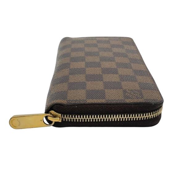 Louis Vuitton Vintage Damier Ebene Compact Sarah Wallet W/Box Zip Around - Picture 14 of 16